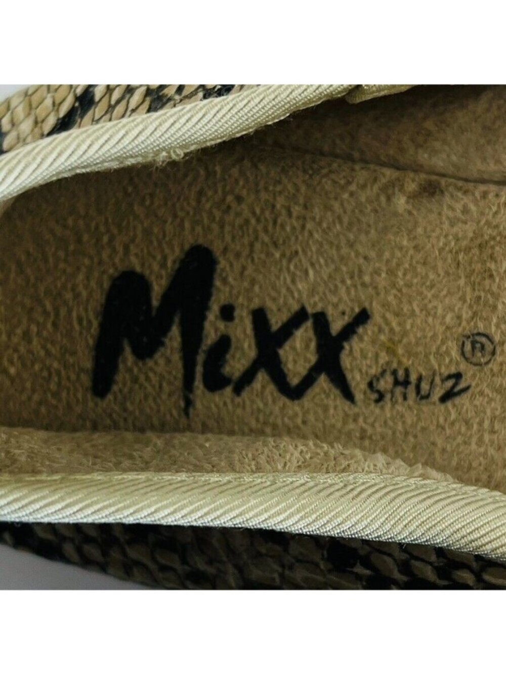 Mixx Shuz Casey-06 Snake Print Ballet Flats Size 8 Womens Slip-On Shoes - Picture 5 of 14